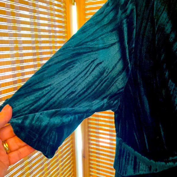 NWT BloomChic “JUNIPER” emerald green crushed velvet dress size 1x 14 16 - Picture 6 of 7